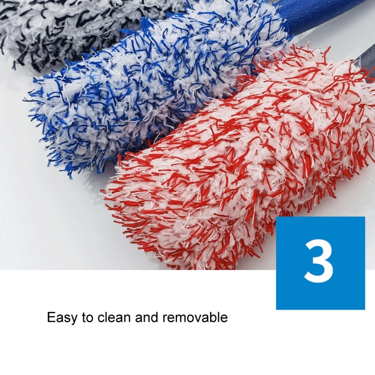 30cm Microfiber Long-handled Plush Tire Cleaning Brush