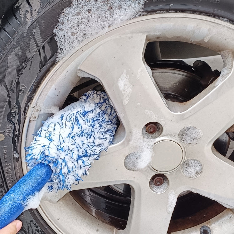 30cm Microfiber Long-handled Plush Tire Cleaning Brush
