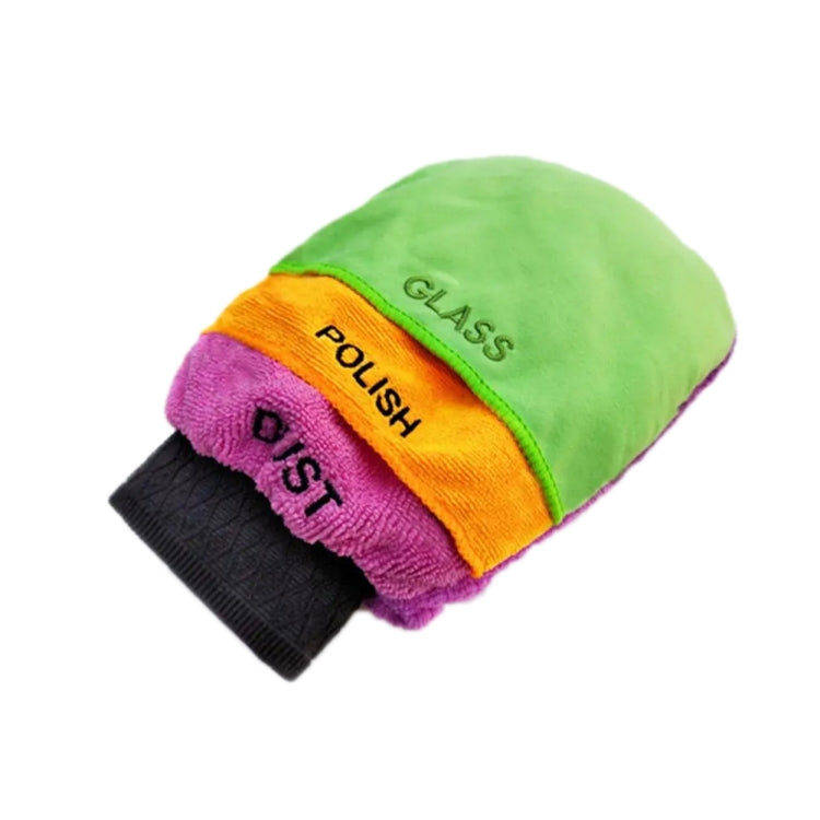3 in 1 Multifunctional Car Waxing Thickened Cleaning Gloves, 15x24cm