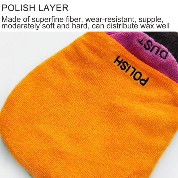 3 in 1 Multifunctional Car Waxing Thickened Cleaning Gloves, 15x24cm
