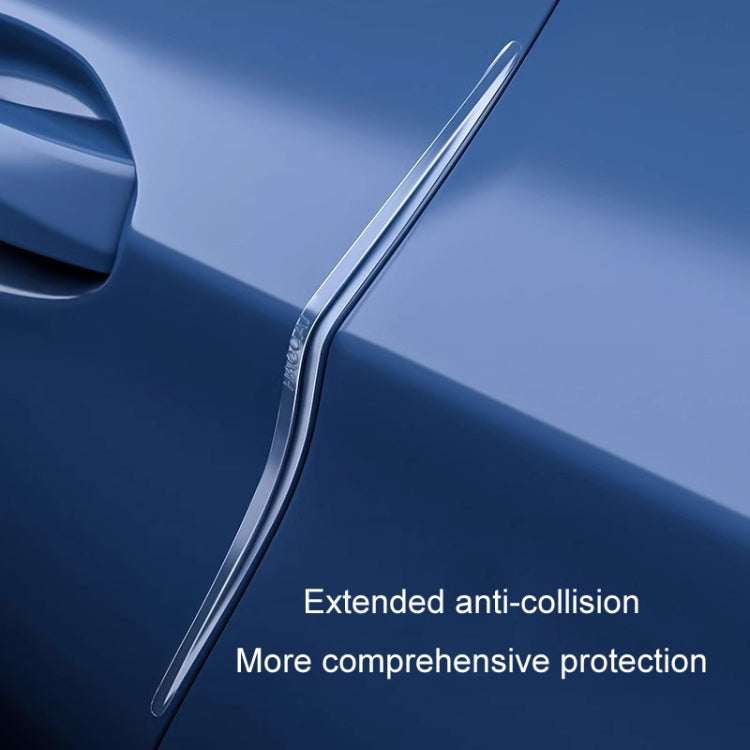 HAOCAI 40cm Car Door Anti-collision Strip Door Edge Bumper Protector, 2pcs Transparent, 2pcs Black, 4pcs Transparent, 4pcs Black, 8pcs Transparent, 8pcs Black