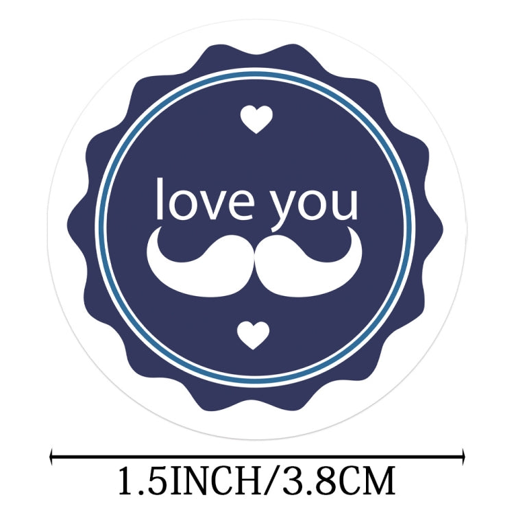 1.5 Inch  500pcs /Roll Happy Fathers Day Stickers For Box And Gifts Wrapping Decoration, Style One, Style Two, Style Three