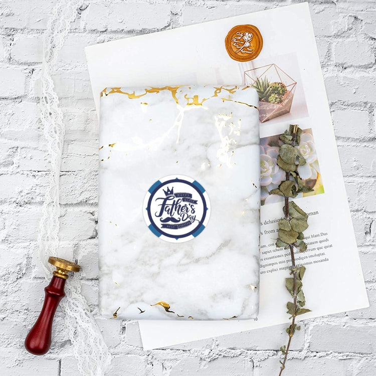 1.5 Inch  500pcs /Roll Happy Fathers Day Stickers For Box And Gifts Wrapping Decoration, Style One, Style Two, Style Three
