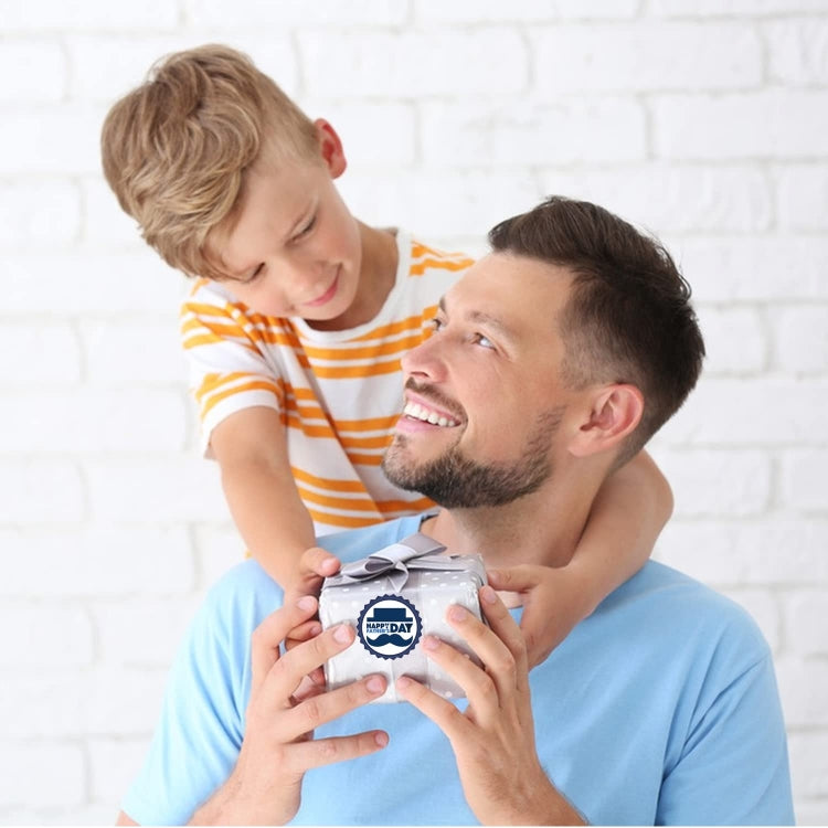 1.5 Inch  500pcs /Roll Happy Fathers Day Stickers For Box And Gifts Wrapping Decoration, Style One, Style Two, Style Three