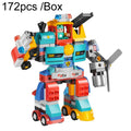 Variable Robot Car Building Block Toys Children Educational Assembling Toys, 172pcs /Box