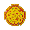 Silicone Insulated Table Placemat Pizza Shaped Bowl Mat PVC Coasters, Small, Medium, Large