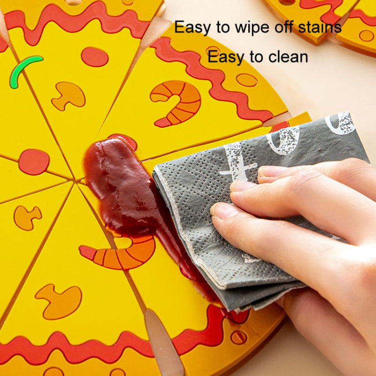 Silicone Insulated Table Placemat Pizza Shaped Bowl Mat PVC Coasters, Small, Medium, Large