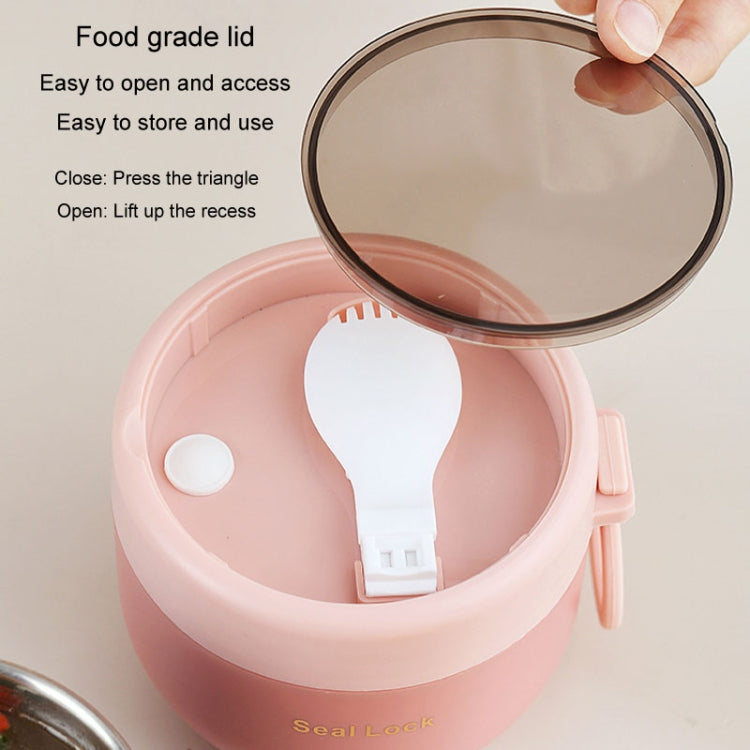 304 Stainless Steel Insulated Soup Bowl Oatmeal Breakfast Cup Portable Lunch Box, 600ml Blue, 600ml White, 800ml White