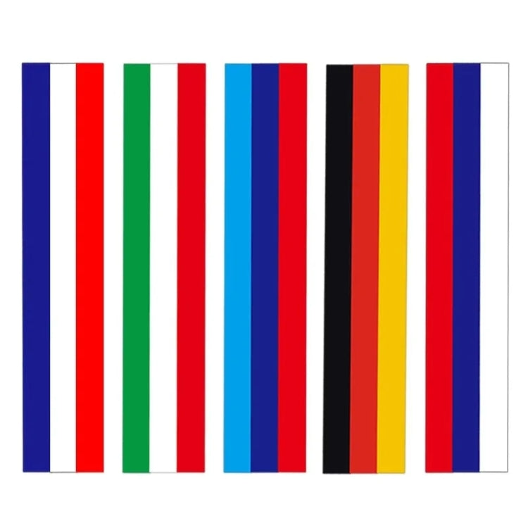 2pcs Steering Wheel Three-color Label Car Modification Film, German Flag, For BMW M Style, France Flag, Italian Flag, Russian Flag