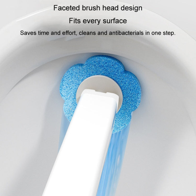 Disposable Toilet Brush Dissolving Replacement Brush Toilet Cleaning Set, With 6pcs Lemon Scent Brush Heads, With 6pcs Lavender Scent Brush Heads