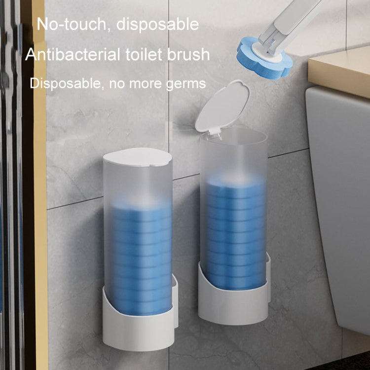 Disposable Toilet Brush Dissolving Replacement Brush Toilet Cleaning Set, With 6pcs Lemon Scent Brush Heads, With 6pcs Lavender Scent Brush Heads