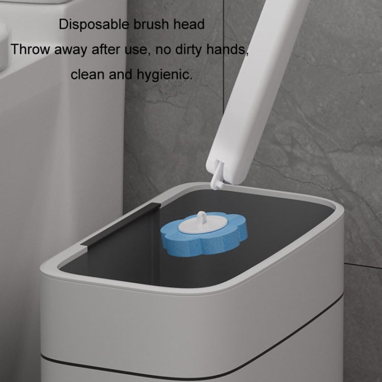 Disposable Toilet Brush Dissolving Replacement Brush Toilet Cleaning Set, With 6pcs Lemon Scent Brush Heads, With 6pcs Lavender Scent Brush Heads