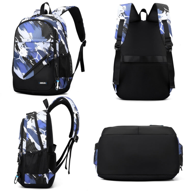 2 In 1 Men Backpack Lightweight Outdoor Daypack Boys Bookbag With Chest Bag, Orange Honeycomb, Blue Honeycomb, Blue Football, Green Football, Brown Football
