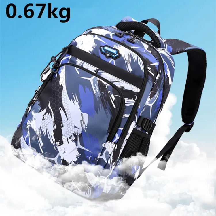 2 In 1 Men Backpack Lightweight Outdoor Daypack Boys Bookbag With Chest Bag, Orange Honeycomb, Blue Honeycomb, Blue Football, Green Football, Brown Football