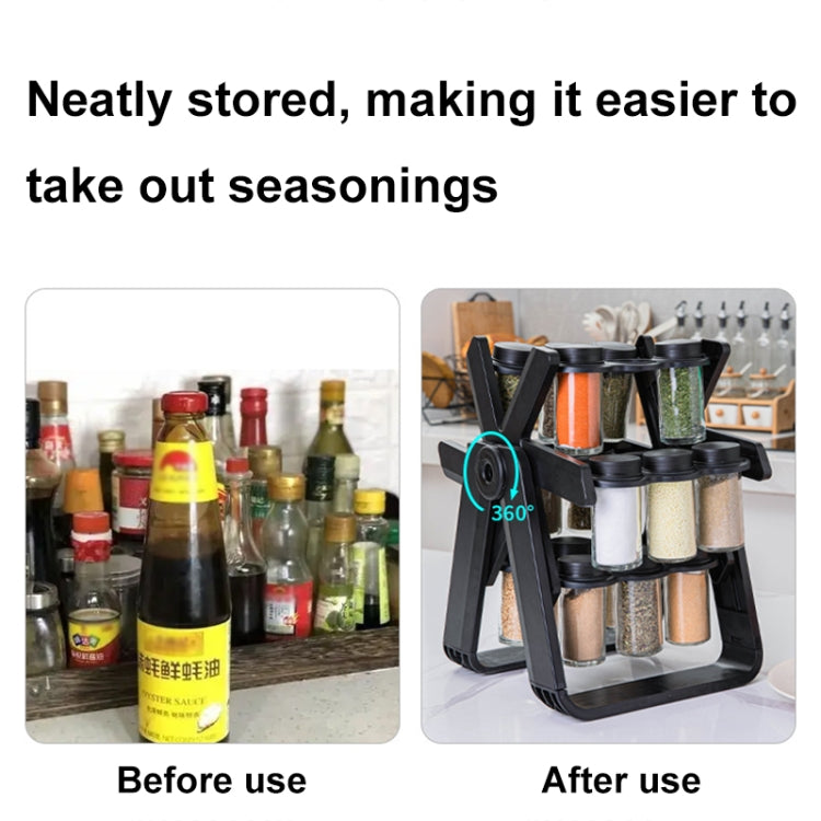 18-in-1 Rotating Ferris Wheel Kitchen Condiment Bottle Holder Set