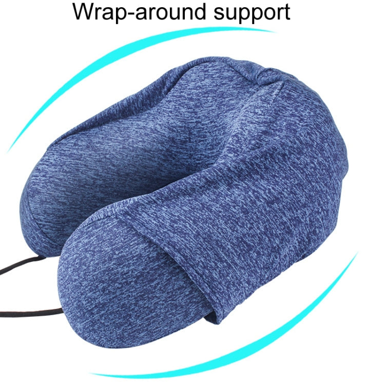 Hooded U-Shaped Memory Foam Pillow Portable Travel Neck Care Pillow