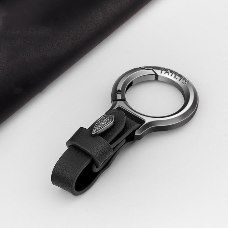 YAILIS Zinc Alloy Car Keychain Multi-functional Belt Hook Key Holder For Men & Women, Quartz Black, Quartz Coffee, Quartz Brown