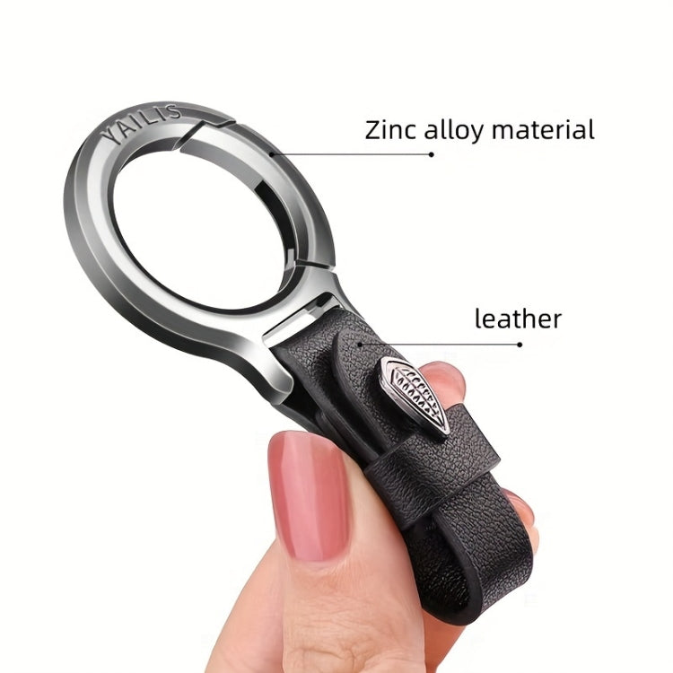 YAILIS Zinc Alloy Car Keychain Multi-functional Belt Hook Key Holder For Men & Women, Quartz Black, Quartz Coffee, Quartz Brown