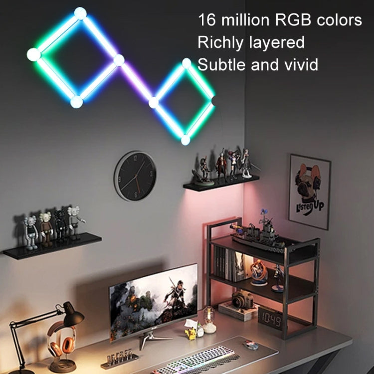 JSK-P30 9 Sections Smart WiFi Bluetooth Splicing Atmosphere Light Sound Control Constellation Light Support Amazon Alexa / Google Assistant / DuerOS, US Plug, EU Plug, UK Plug, AU Plug