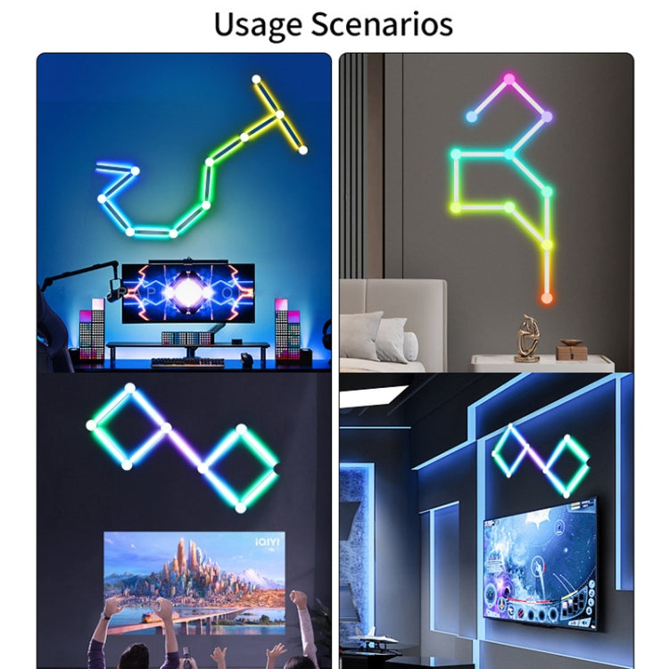 JSK-P30 9 Sections Smart WiFi Bluetooth Splicing Atmosphere Light Sound Control Constellation Light Support Amazon Alexa / Google Assistant / DuerOS, US Plug, EU Plug, UK Plug, AU Plug