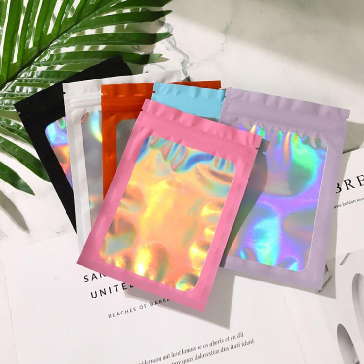 100pcs Laser Shaded Self-Sealing Bag Jewelry Closure Packaging Bags, 6 x 10cm Black, 6 x 10cm Pink, 6 x 10cm Orange, 7 x 10cm Black, 7 x 10cm Pink, 7 x 10cm Orange, 7.5 x 12cm Black, 7.5 x 12cm Pink, 7.5 x 12cm Orange, 8 x 13cm Black, 8 x 13cm Pink    ...