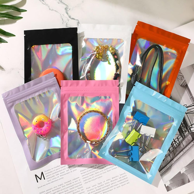 100pcs Laser Shaded Self-Sealing Bag Jewelry Closure Packaging Bags, 6 x 10cm Black, 6 x 10cm Pink, 6 x 10cm Orange, 7 x 10cm Black, 7 x 10cm Pink, 7 x 10cm Orange, 7.5 x 12cm Black, 7.5 x 12cm Pink, 7.5 x 12cm Orange, 8 x 13cm Black, 8 x 13cm Pink    ...