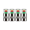 4pcs /Set Vehicle Tire Valve Caps High Precision Tire Pressure Monitoring Warning Cap, Plastic Core