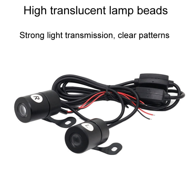 1pair Motorcycle Angel Wings Welcome Light LED Chassis Modified Wings Projector Light