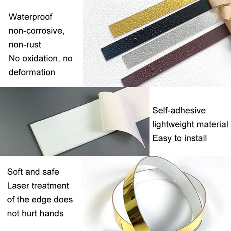 3D Mirror Wall Stickers Beautiful Edge Decorative Strip Living Room TV Background Decorative Self-adhesive Beltline Sewing, 10pcs 1x90cm, 10pcs 1.5x100cm, 10pcs 2x100cm, 3x100cm, 5x100cm, 8x100cm, 10x100cm