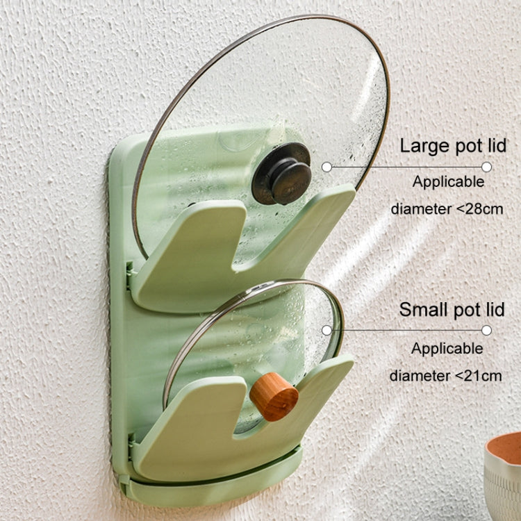 Wall Mounted Pot Lid Holder Kitchen Double Layer Multifunctional Folding Rack