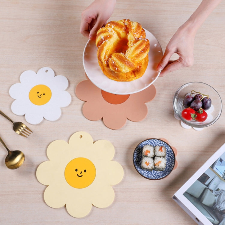 Sunflower Cute PVC Heat Insulation Mat Household High Temperature Resistant Table Pad, Yellow Small, Purple Small, Brown Small, Yellow Medium, Purple Medium, Brown Medium, Yellow Large, Purple Large, Brown Large