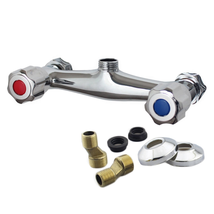 In-wall Dual Control Hot And Cold Water Faucet Bathroom Mixer Valve Shower Faucet, Without Parts, With Corner