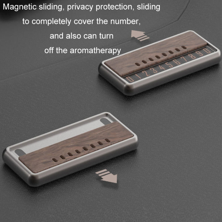 Car Metal Wood Aromatherapy Magnetic Luminous Car Moving Number Plate