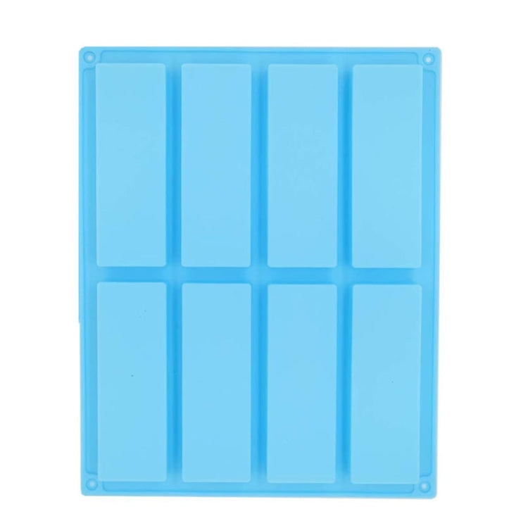 8 Grids Rectangular Silicone Handmade Soap Mould DIY Aromatherapy Mould, Light Blue, Purple, Pink
