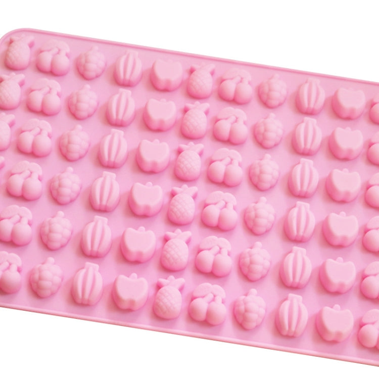 66 Grids Fruit Silicone Fudge Molds Mini Candy Molds, 66 Grids Fruit