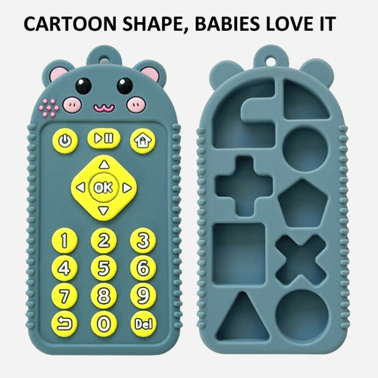 Cartoon Reomte Baby Teething Toys Silicone Baby Teether for Newborn Toddlers Infants, Puppy Black, Puppy Blue, Puppy Green, Bunny Black, Bunny Blue, Bunny Green, Bear Black, Bear Blue, Bear Green