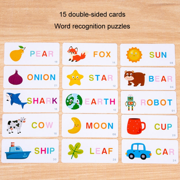 English Words Numbers Fruit Cognition Enlightenment Puzzle Wooden Toys Early Learning Matching Box, English Words Numbers Fruit