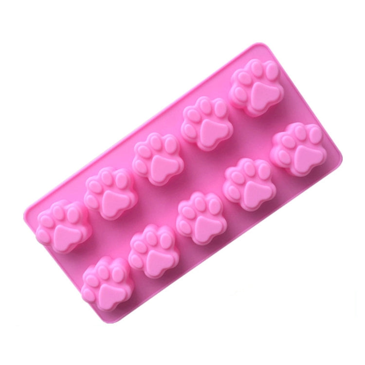 10 Grids Cartoon Kitten Claw Bear Paw Silicone Soap Molds DIY Chocolate Baking Mould, 10 Grids Kitten Claw Pink, 10 Grids Kitten Claw Light Blue