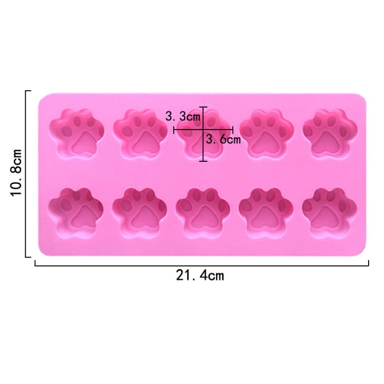 10 Grids Cartoon Kitten Claw Bear Paw Silicone Soap Molds DIY Chocolate Baking Mould, 10 Grids Kitten Claw Pink, 10 Grids Kitten Claw Light Blue