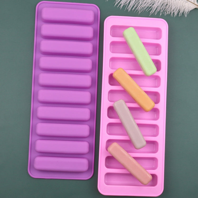 10 Grids Long Silicone Cookie Molds DIY Baking Chocolate Mould, 10 Grids Long