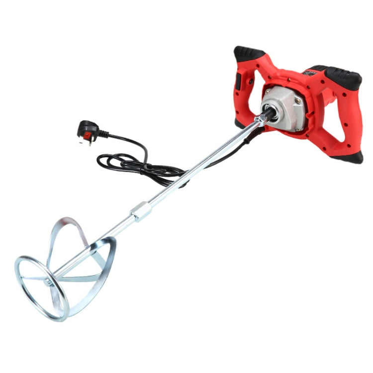AOTUO 220V High Power Industrial Grade Electrical Mixer Handheld Concrete Paint Mixer, EU Plug Red, EU Plug Blue