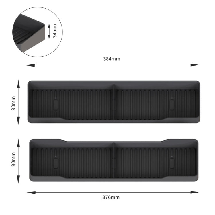 1pair Kitchen Silicone Oven Storage Rack Integrated Roaster Spice Organizer, Black, Gray, Beige