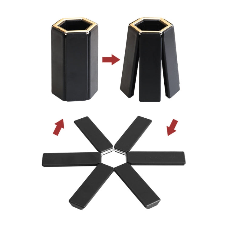 Thickened Folding Anti-scald Heat Insulation Mat Table Placemat Pot Mat, Black