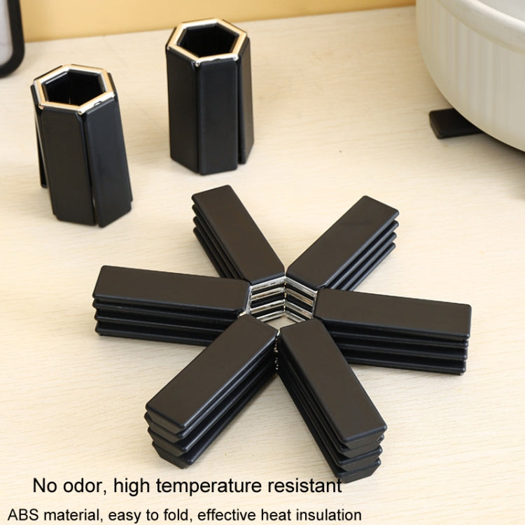 Thickened Folding Anti-scald Heat Insulation Mat Table Placemat Pot Mat, Black