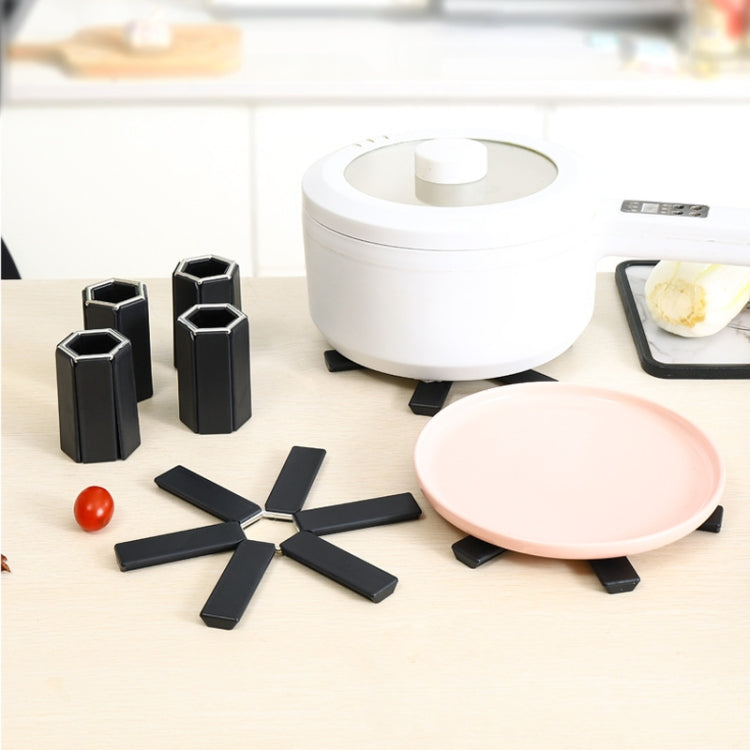 Thickened Folding Anti-scald Heat Insulation Mat Table Placemat Pot Mat, Black