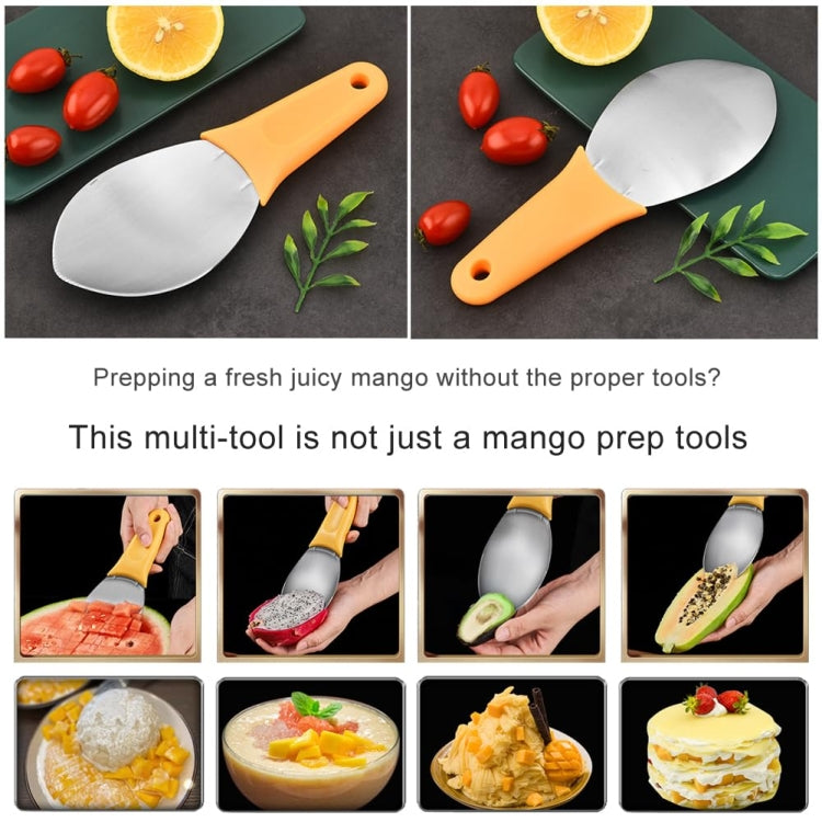 Mango Slicing and Dicing Tool Multifunctional Stainless Steel Fruit Peel Separator, Mango Cutter
