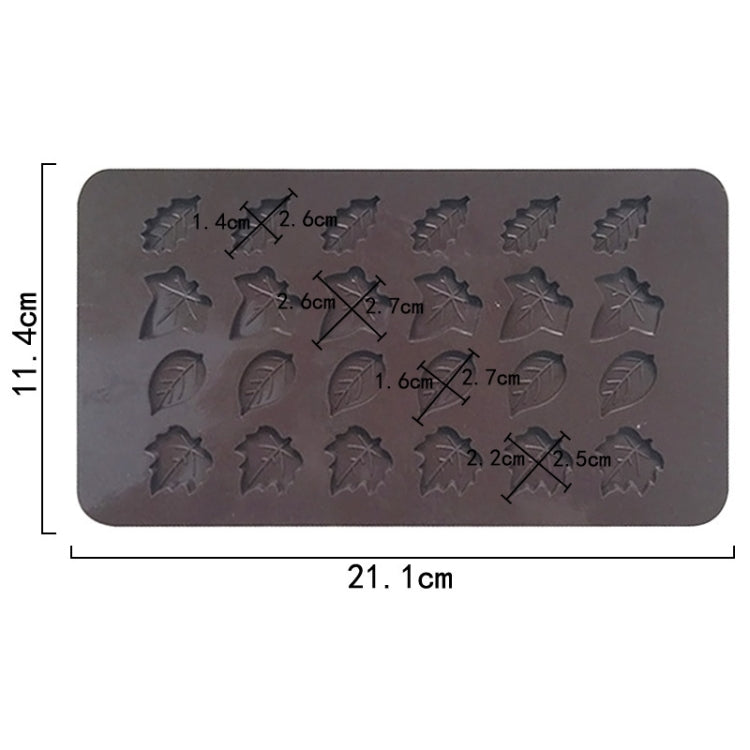 24 Grids Tree Leaf Silicone Chocolate Mould DIY Handmade Soap Mold