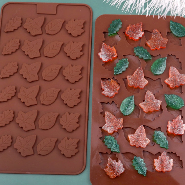 24 Grids Tree Leaf Silicone Chocolate Mould DIY Handmade Soap Mold