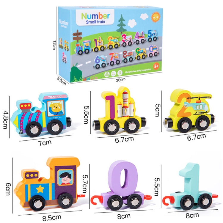 11pcs / Set Children Puzzle Train Block Toys Early Learning Awareness Numbers Track Toys, Hook Model