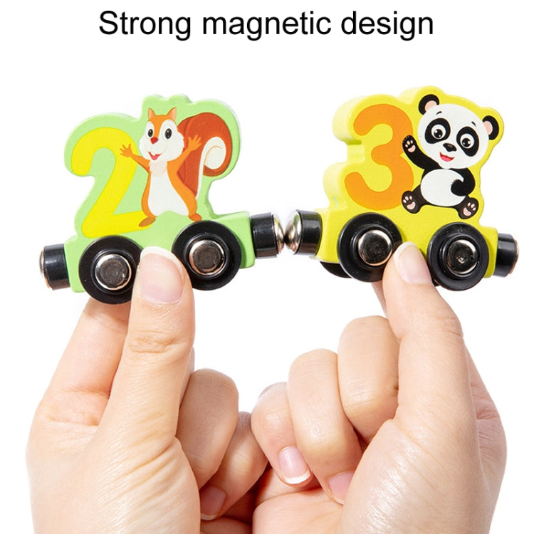 11pcs / Set Children Puzzle Train Block Toys Early Learning Awareness Numbers Track Toys, Hook Model